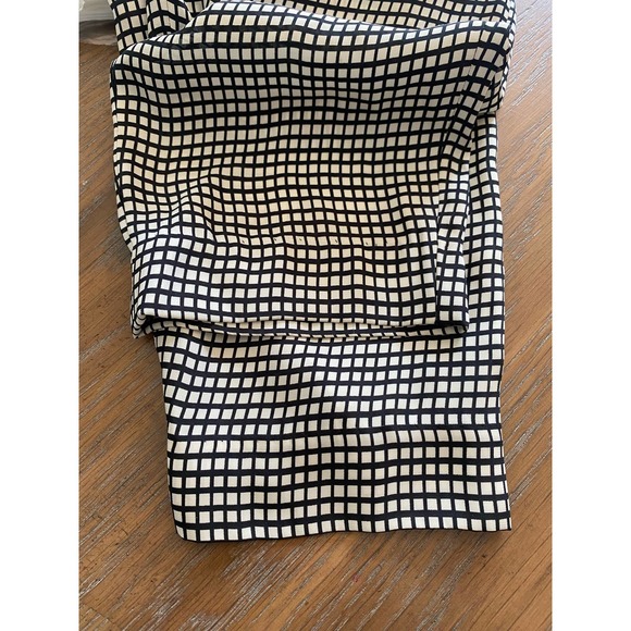 Zara pullover drawstring dressy palazzo pants small black & white wide leg 0054 - Picture 8 of 12